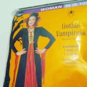 Gothic Vampiress ADULT Costume size M (8-10) Renactment Victorian dress cosplay